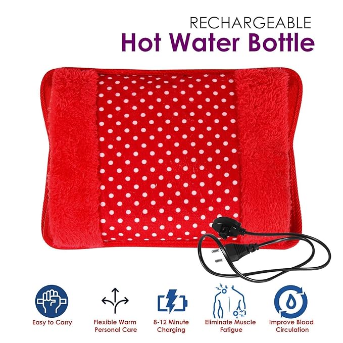 Velvet Hot Water Bag For Pain Relief Massage Heat Pouch